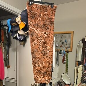 NWT Cider High Rise Leopard Print Barrel Jeans - Brown